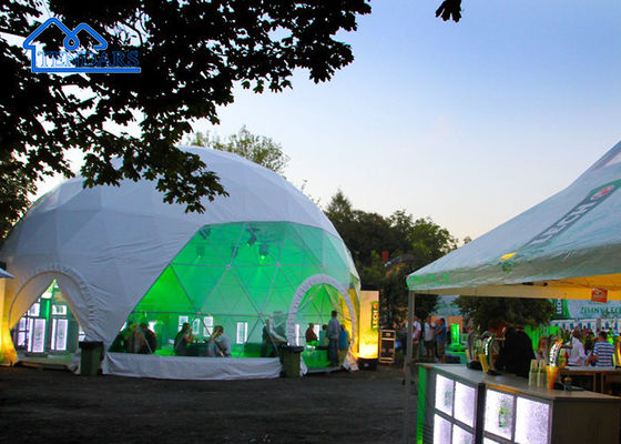 ซื้อ 12m Dia PVC Cover Commercial Dome Tent อลูมิเนียมสกัดผสม วิวทัศน์ปานโรมาสําหรับเว็บไซต์ Glamping การผลิตออนไลน์
