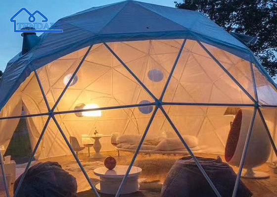 ซื้อ 10m Dia Canvas Cotton Glamping โรงแรมเต็นท์ อลูมิเนียมสกัดกรอบ การผลิตออนไลน์