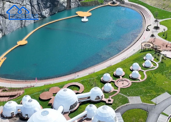 ซื้อ เต็นท์โรงแรม Glamping กันไฟหรู โกเมสติกสําหรับบ้านพัก online manufacture