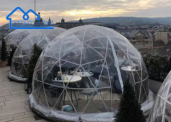 ซื้อ งานแสดงสินค้าเต็นท์โดม Geodesic กันน้ำเชิงพาณิชย์เต็นท์โดม Geodesic พร้อมหน้าต่างที่ชัดเจน การผลิตออนไลน์