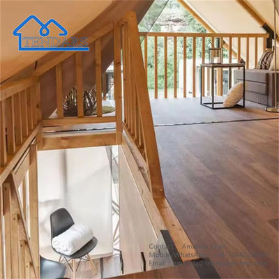 ซื้อ โรงงาน Outdoor Glamping Safari Tent Canvas Glamping With Bathroom สําหรับบ้าน online manufacture