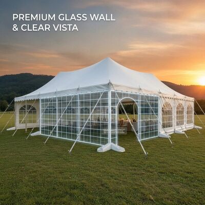ซื้อ งานเลี้ยงตลาดคริสต์มาสต์ เต็นท์ A-Frame กันน้ําครบครัน PVC Cover Canopy การผลิตออนไลน์