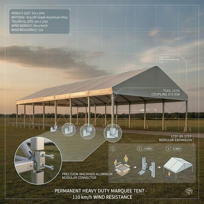 ซื้อ เต็นท์กระโจมผู้บริหารที่ทนต่อรังสี UV โครงสร้างหลังคาโครงอลูมิเนียมอัลลอยด์อัดขึ้นรูปที่พักพิงกลางแจ้ง การผลิตออนไลน์