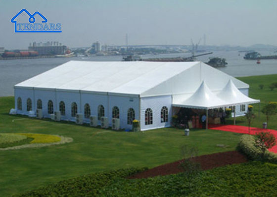 OEM พาร์ตี้กลางแจ้งเต็นท์งานแต่ง Marquee ด้วยไฟ Retardant PVC กรอบ A บ้านเต็นท์