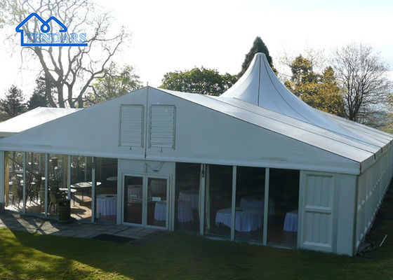 Four Seasons Wedding Marquee Tent Windows วัสดุอะลูมิเนียม A Frame Event โครงสร้างโครงสร้าง
