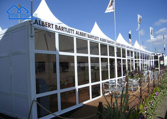 กันไฟ / กันลม ภายนอก แข็งแรงอลูมิเนียม สูง ภูเขากระจก ผนัง Tent Pagoda Tent สําหรับขาย