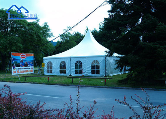 กรณีกลางแจ้ง Custom Luxury Marquee Party Event Multiplex เต็นท์ผ้าใบขาวที่มีสเปนใส