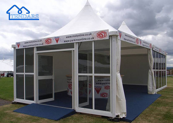 ยูวีทนทาน / กันไฟ / กันน้ํา Custom New PVC อลูมิเนียมกรอบ Marquee Pagoda Canopy Tent