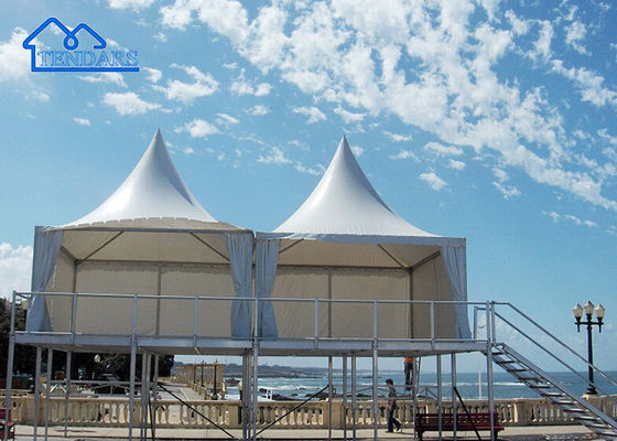 โลโก้ที่ยอมรับได้ยืดเต็นท์งานแต่งงานกลางแจ้งอลูมิเนียม Pergola Gazebo เต็นท์เจดีย์