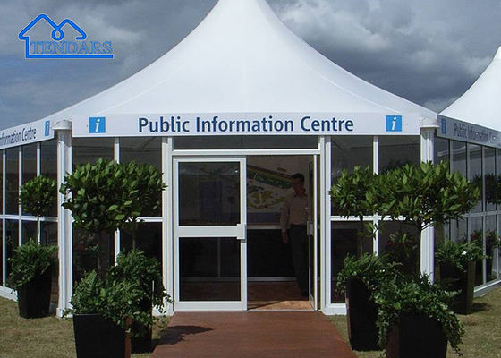 กันไฟ ยูวี กันแสง Canopy Gazebo Tent Event Blackout อลูมิเนียม ขาว Pagoda Tent