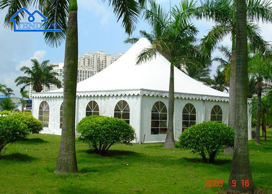 5x5 โครงสร้างเหล็กอัลลูมิเนียม ภายนอก ขาว PVC Canopy Marquee ยูวีทนทานเต็นท์ Pagoda