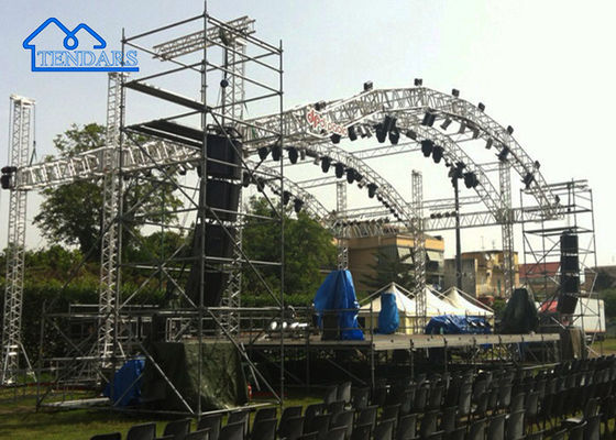 จําหน่ายอลูมิเนียมสกัด Events Stage Truss Structure เซมบอล Stage Truss อลูมิเนียม