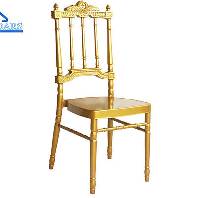 อุปกรณ์เสริมเต็นท์งานเลี้ยง ขายปลีก โลหะที่สะสมได้ งาน Chiavari เก้าอี้แต่งงานที่มีหมอน