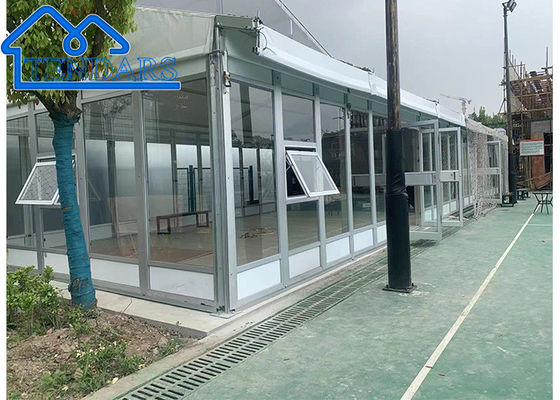 6061/T6 อลูมิเนียม 12x15m หนักการใช้งาน Marquee Tent หลังคากันไฟ รวดเร็วสําหรับสถานที่กลางแจ้ง