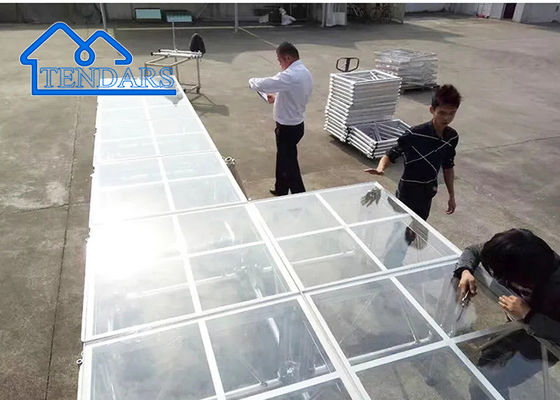 4x4ft และ 4x8ft Platform Concert Acrylic Transparency Aluminum Alloy 6082-T6 Stage With Truss สเตจ