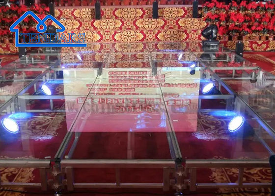 พื้น Led Custom กระจกกระชับแสงแม่เหล็ก งานแต่ง พิกเซล Led Dance Stage Truss