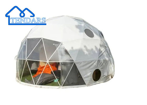 ออกแบบโลโก้ที่กำหนดเองกลางแจ้ง Geodesic Camping Wind Wall Glamping เต็นท์โดม