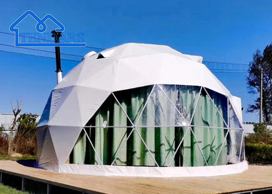 สะดวกต่อสิ่งแวดล้อม สะดวกสบาย อุปกรณ์อํานวยความสะดวกตามความต้องการ โรงแรม Glamping Geodesic Dome Tent For Sale