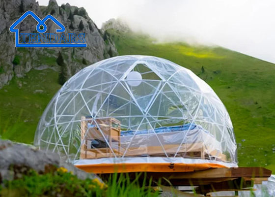 บ้าน Bubble With Steel Frame อาหารกลางแจ้ง ทรัมปอลีนกลม 16 ฟุต