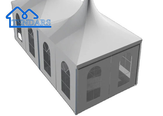 อลูมิเนียม 5 * 5m ขาวนอก PVC หอเต็นท์ Pagoda สําหรับกิจกรรม, ปาร์ตี้, การแสดงสินค้า, ฯลฯ, สําหรับขาย