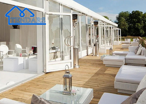 การจัดงานโปรโมชั่นแบบ Custom Marquee Clear Roof Party Tent ความสูง 8 เมตร