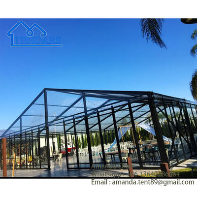 4x4m แฟรมเหล็กเหล็กเสริม แทนลม กันไฟ PVC Canopy สําหรับการต้อนรับค็อกเทล