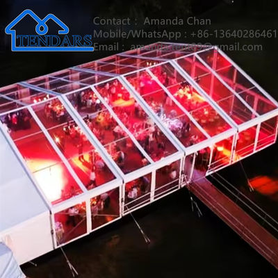 กลางแจ้งที่กําหนดเอง โมเดิร์น กันน้ํา อลูมิเนียมกรอบ สีขาว PVC เต็นท์ Marquee สําหรับงานแต่ง