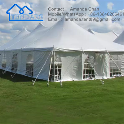 เต็นท์หลังบ้านที่หรูหรา แผ่นผง PVC สภาพกระดาษสีขาว