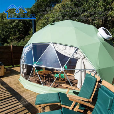 ห้องก่อสร้างกระจกทางการค้าแบบจีโอเดซิก กันน้ํา สวนสวน Igloo Dome Tent สําหรับการแข่งขันและโรงแรม