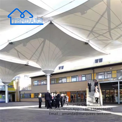 โครงสร้างผนังเงาหนัก สายผง สีขาว ผ้าใบ PVC Vinyl Tent