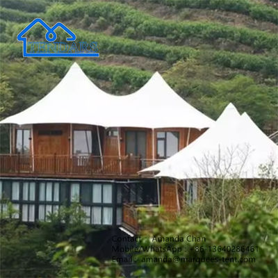 โรงงานเต็นท์หรูหราที่มีการใช้ชีวิตเต็นท์โรงแรมที่กําหนดเองสําหรับ Glamping Resort
