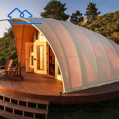 กันน้ํา รูปทรงเปลือก Glamping รีสอร์ท โรงแรมเต็นท์ โรงแรมครอบคลุมด้วยห้องน้ํา