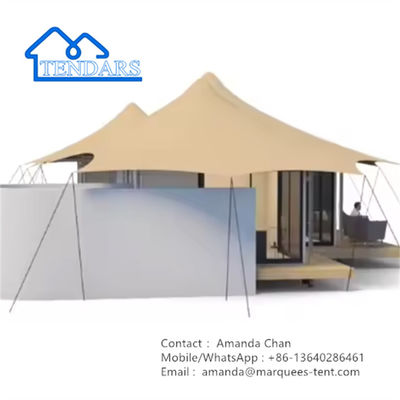 โครงสร้างไม้ พื้นที่ใหญ่ภายนอก Glamping โรงแรมเต็นท์สําหรับตัวเองต้องการ
