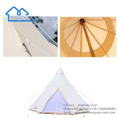 หรูหรา Glamping กันน้ํา หนังเท็นท์โรงแรม พร้อมช่องอากาศ สําหรับเท็นท์ครอบครัวกลางแจ้ง