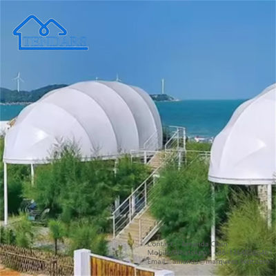 ห้องเต็นท์ Glamping ที่กันน้ําที่หาดหรู ห้องเต็นท์ PVDF ที่พัก