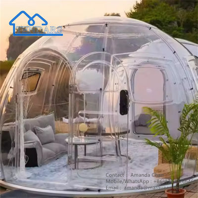 โพลิการ์บอเนต หอพักโดมโปร่งใส Prefab Dome House Tent สําหรับกลางแจ้ง