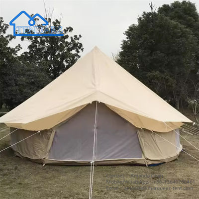 เต็นท์แคมป์กลางแจ้ง กันน้ํา เต็นท์ผ้าหอม แคนวาส เต็นท์ Glamping เต็นท์ระฆังหรู