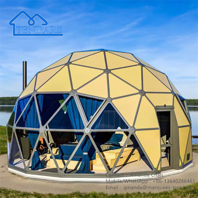 ทนน้ํา โรงแรมจีโอเดซิก หอเต็นท์โดม หรูหรา Glamping Dome Tent Outdoor