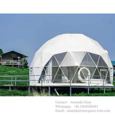 ดีไซน์ใหม่ที่กําหนดเอง Glamping Dome Tent Dome Tent Tents Outdoor Glass Dome Tend ห้องน้ํากลางแจ้ง