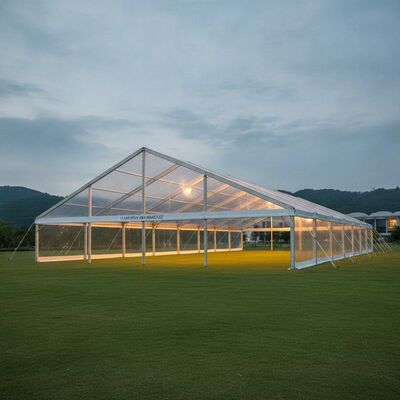 เต็นท์กระโจมใสขนาดใหญ่พิเศษ 40 ม. พร้อมโครง PVC 850gsm และอลูมิเนียมอัลลอยด์ 6061/T6