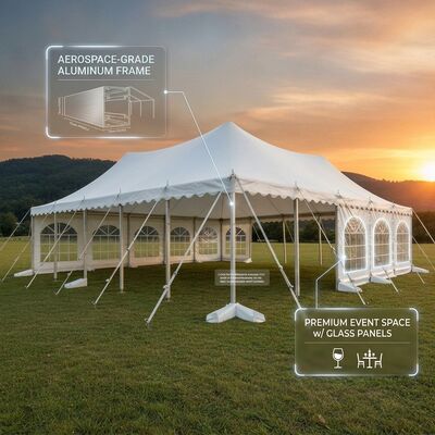 10x25m Double Decker M Series Clear Span A-Frame Marquee เต็นท์จัดงานปาร์ตี้ กันน้ํา 2 ชั้น Marquee การกีฬาพิธีมอบรางวัล