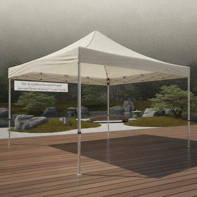 Compact Precision Party Party Marquee เต็นท์ TUV JIS ได้รับการรับรองกรอบอลูมิเนียมสวนญี่ปุ่นร้านอาหารระเบียง Canopy