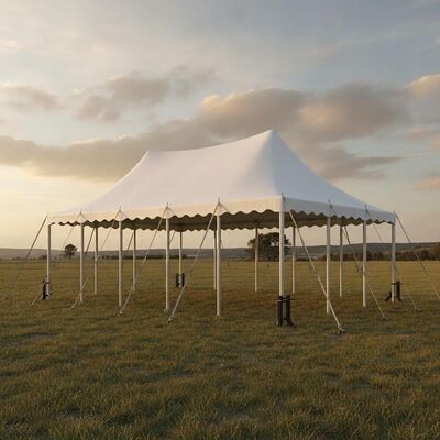 เต็นท์พาร์ตี้แบบลมทุกสภาพอากาศ 10x20FT ระบบแอนเกอร์พื้น 120 กม./ชม.
