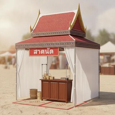 การติดตั้งอย่างรวดเร็วเต็นท์กระโจมปาร์ตี้พับได้ประเทศไทยเทศกาลตลาดแผงลอยหลังคาป๊อปอัพ Shelter แบบพกพา