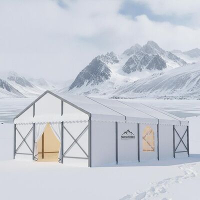 Snow Load Reinforced Party Marquee Tent Double Layer PVC Cover Steel Frame Kazakhstan